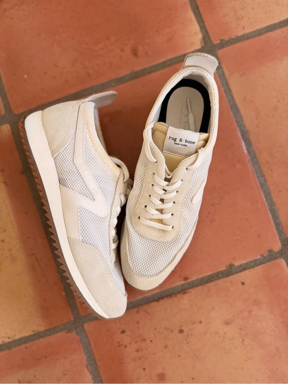 rag & bone Women’s Cream Runner Sneaker